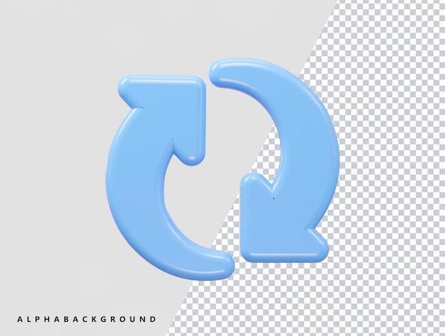 PSD odśwież ikonę elementu wektora renderowania 3d