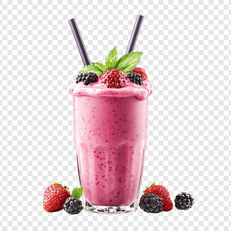 PSD odświeżający smoothie z jagód