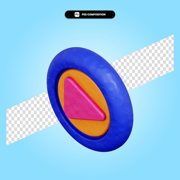 Odtwórz ilustrację renderowania 3d na białym tle