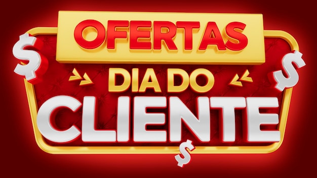 Odznaka 3D „oferta dnia klienta”.