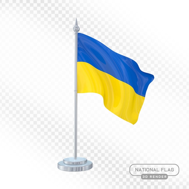 Oekraïense vlag zwaaien