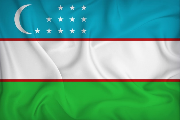 PSD oezbekistan nationale vlag zwaaien