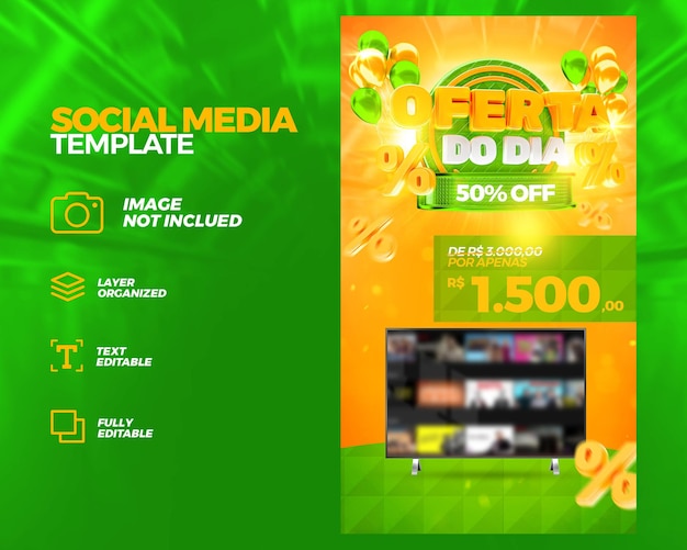 Oferta banerów reklamowych z etykietą rynkową dnia 50 procent renderowania 3d