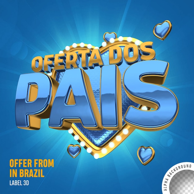 Oferta Dos Pais Selo 3d Brazylia