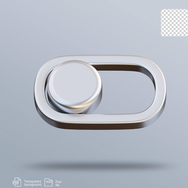 On and off button 3d rendering shape