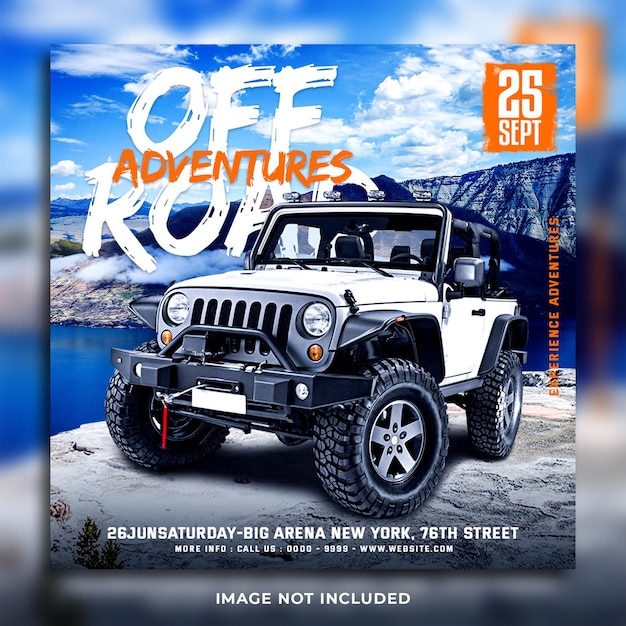 Off-road flyer en social media post instagram-sjabloon