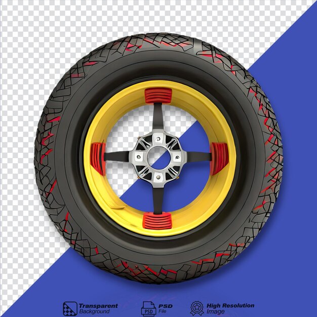 PSD off-road racerijwiel geïsoleerd op een transparante achtergrond