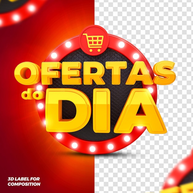 Offerte del giorno 3d render per la campagna brasiliana