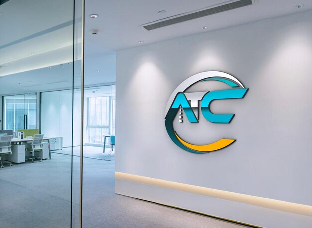 3d wall logo mockup free 3d wall logo mockup free