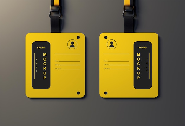 Office Badges Mockup