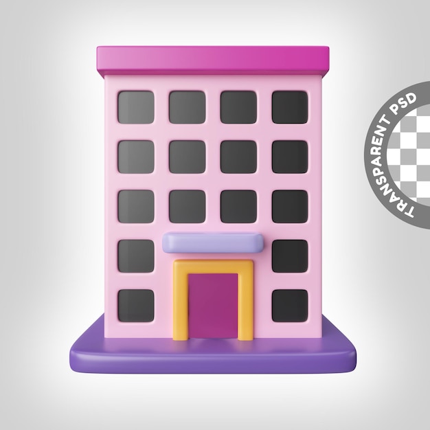 Office building 3d illustration icon