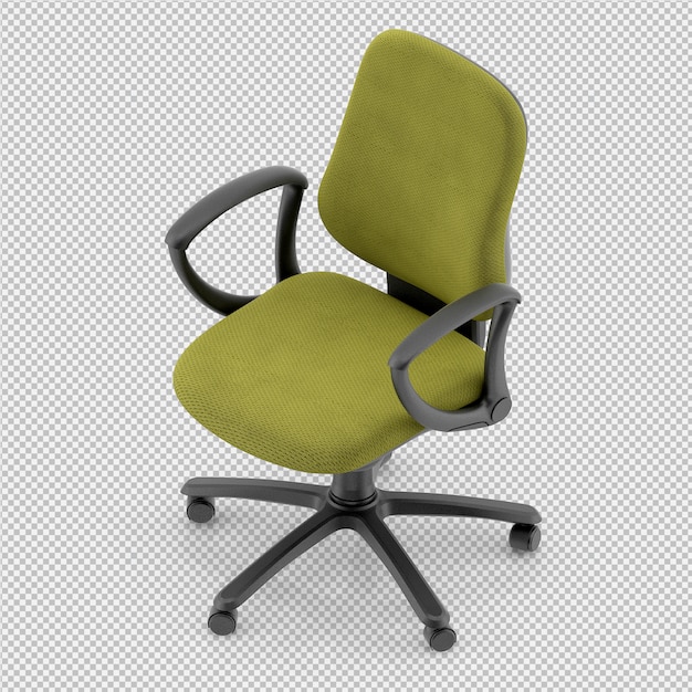 オフィスチェア3 D分離レンダリング