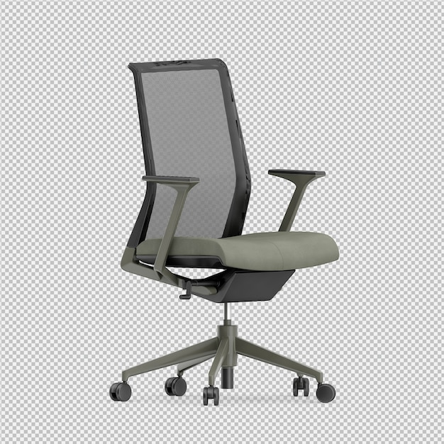 PSD office chair 3d isolated render