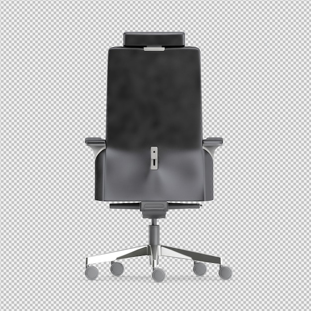 PSD Офисный стул 3d изолированные визуализации