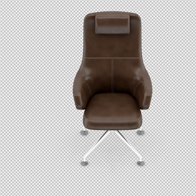 PSD office chair 3d isolated render