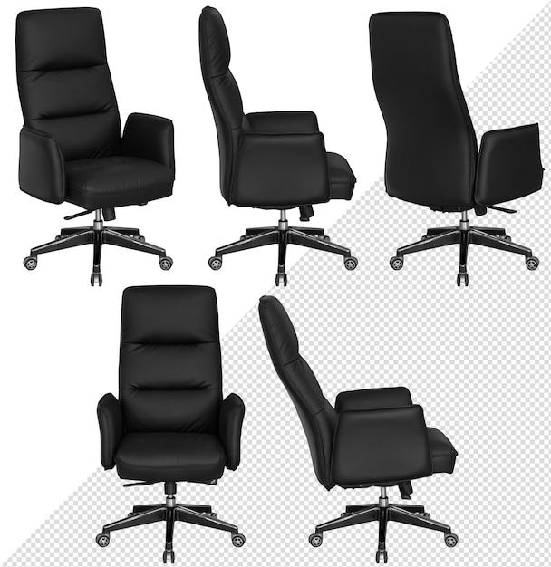 PSD office computer chair for the head interior element isolated from the background