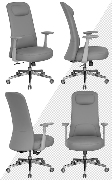 PSD office computer chair for the head interior element isolated from the background