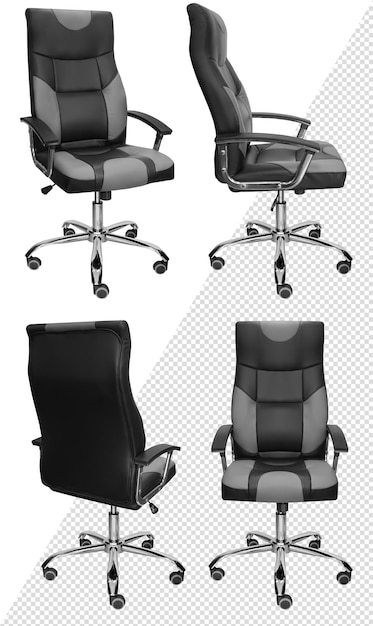 Office computer chair. isolated from the background. view from different sides