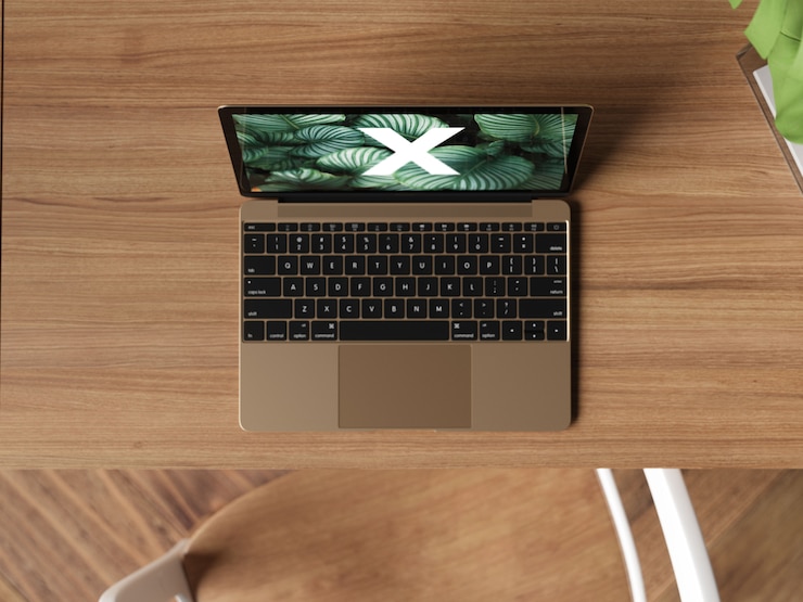 PSD office desk mockup top