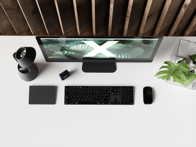 Office desk mockup