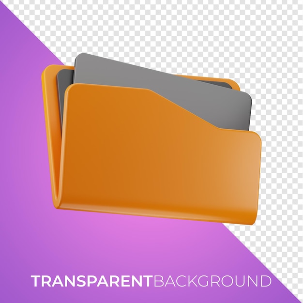 PSD オフィスフォルダのアイコン 3d レンダリング