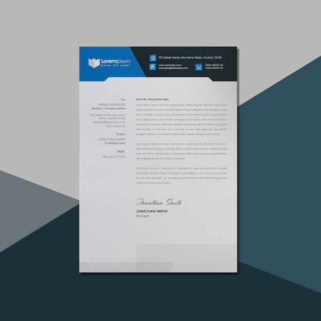 Premium PSD | Office letterhead template