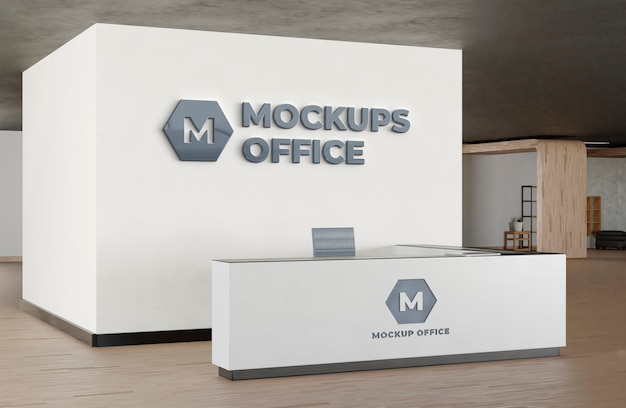 Дизайн макета стойки регистрации в офисе