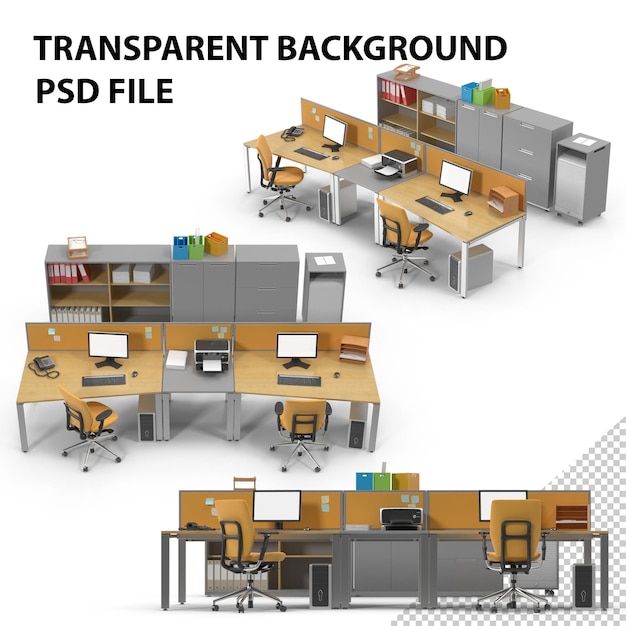 PSD png офисный набор