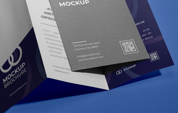 Office stationery mock-up with paper