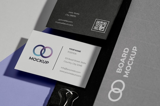 PSD office stationery mock-up with paper