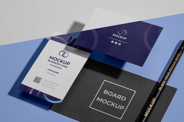 PSD office stationery mock-up with paper