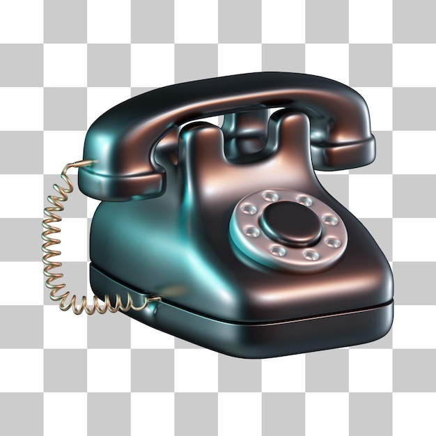 PSD office telephone 3d icon