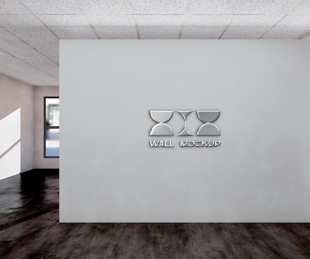 PSD office wall logo mocku