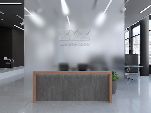 PSD office wall sign mockup