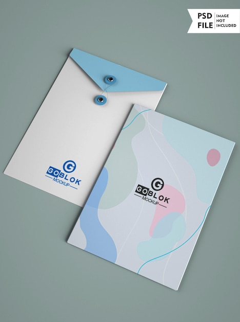 PSD official letter and envelope mockup