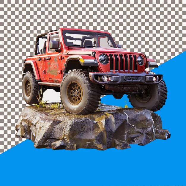 PSD offroad car isolated on transparent background