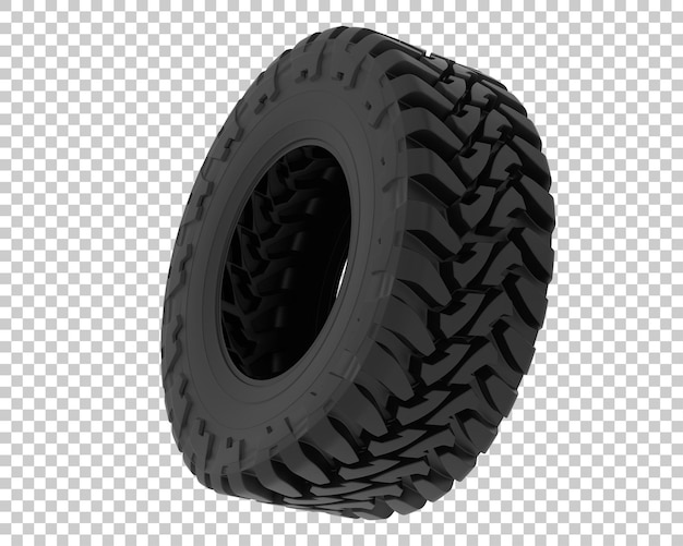 PSD offroad tire isolated on background 3d rendering illustration