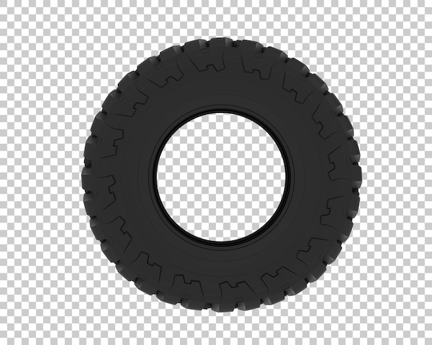 PSD offroad tire isolated on background 3d rendering illustration