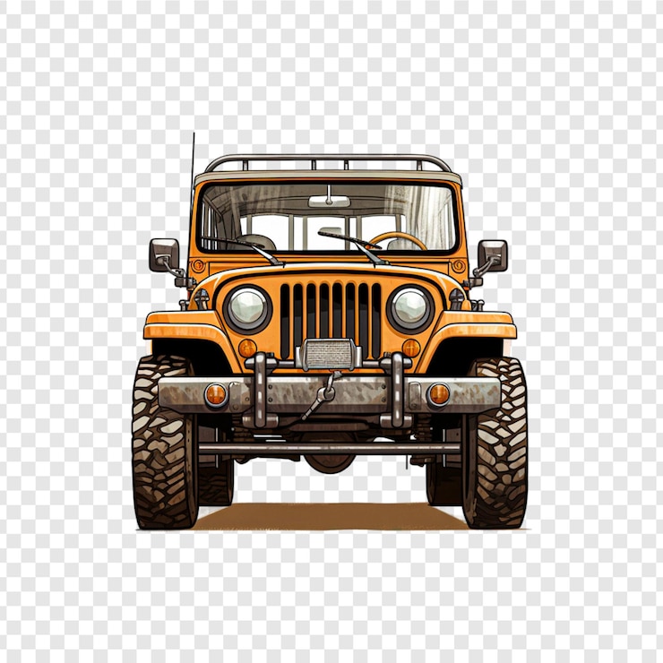 PSD offroad vehicle car isolated on a transparent background