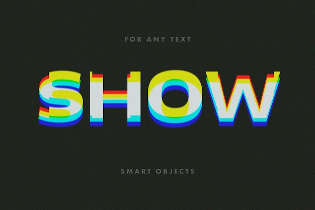 PSD offset glitch text effect