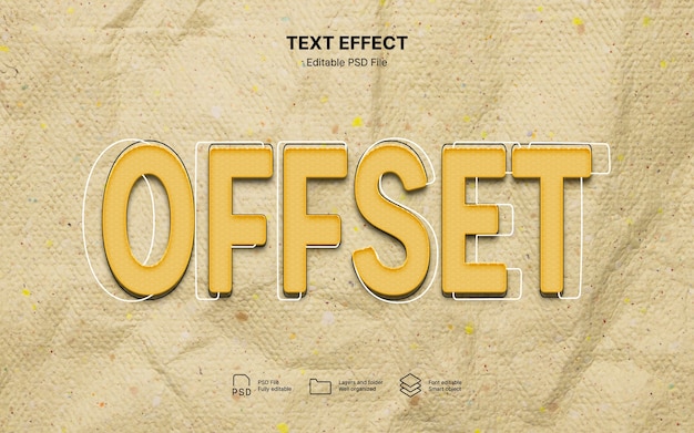 PSD offset print text effect