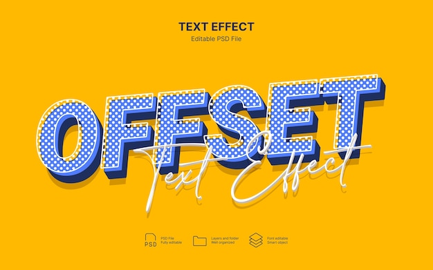 Offset text effect