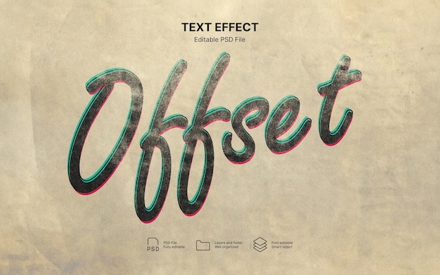 Offset text effect