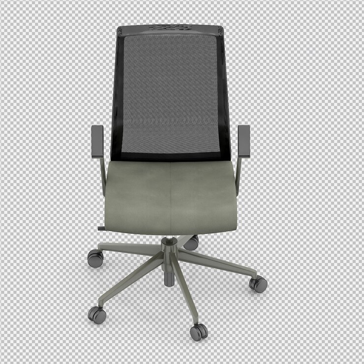 PSD ofis koltuğu 3d izole edilmiş render