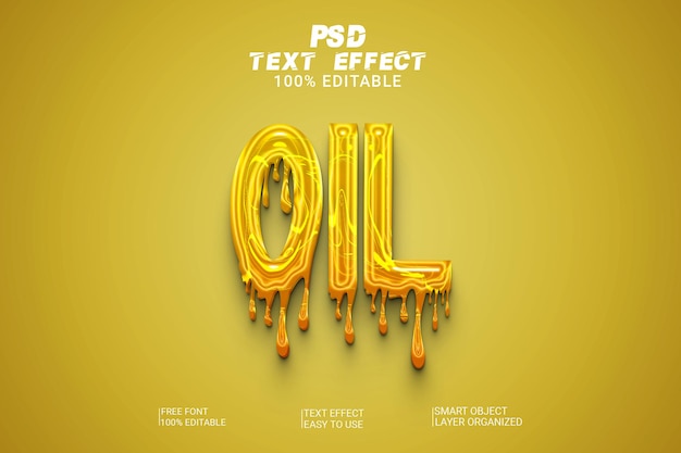 НЕФТЬ 3d psd текстовый эффект стиль