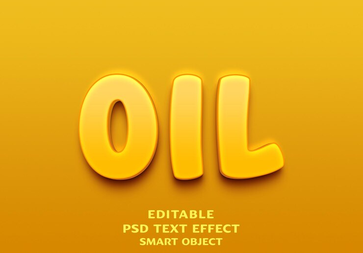Oil 3d text effect design
