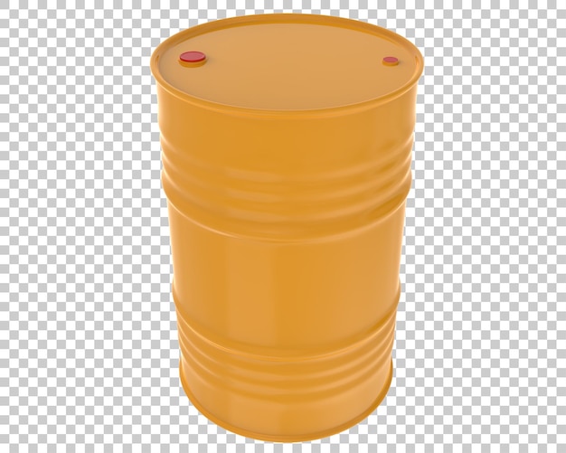 Oil barrel on transparent background 3d rendering illustration