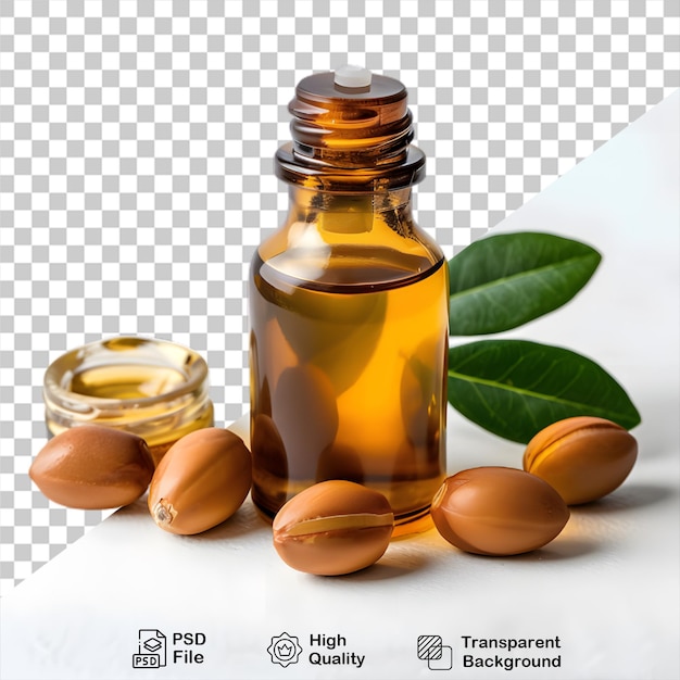 PSD oil bottle mockup that is on a transparent background with png file