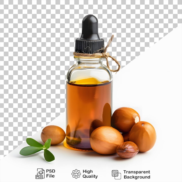 PSD oil bottle mockup that is on a transparent background with png file