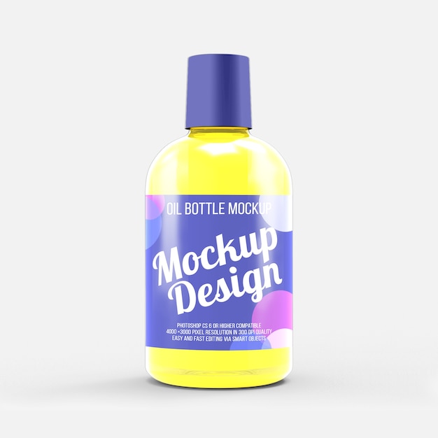 PSD mockup di bottiglia di olio